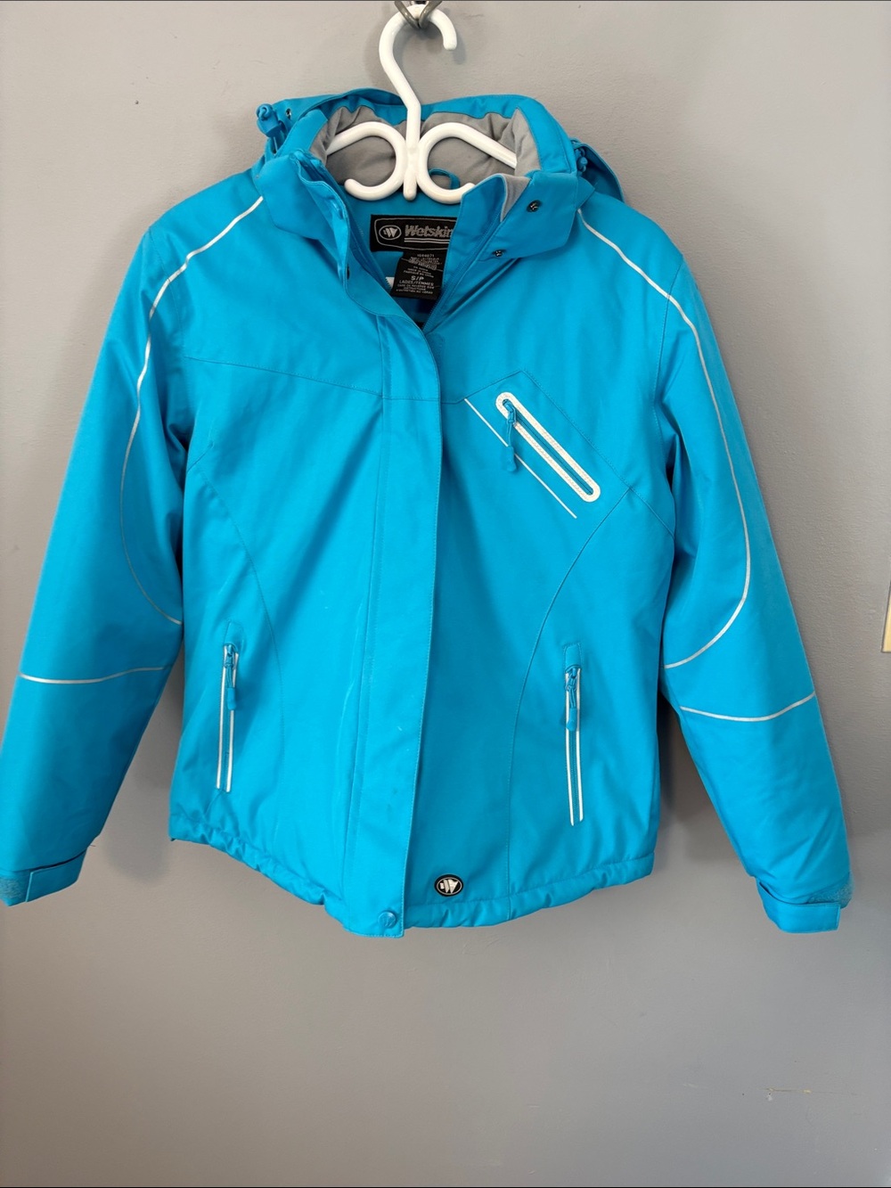 Women’s Turquoise Hooded Ski Jacket
